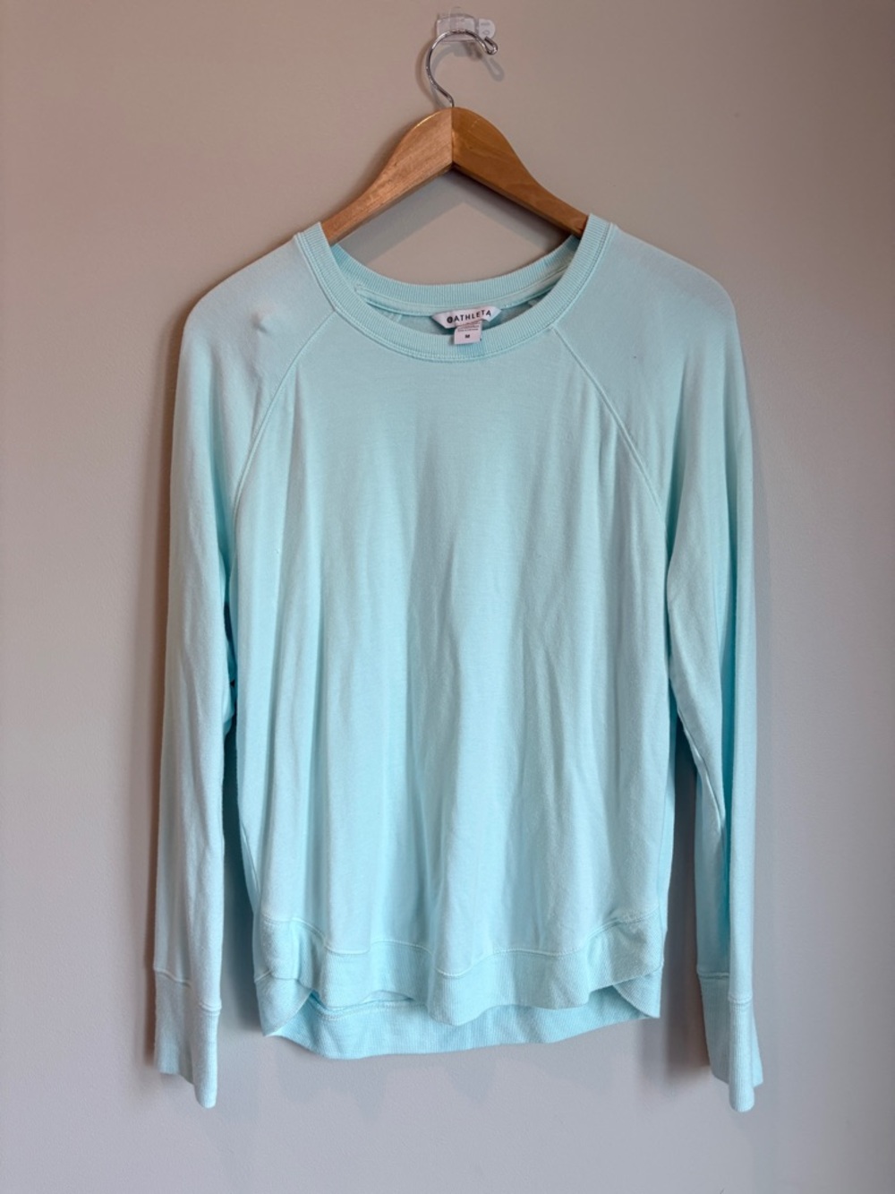 Women’s Athleta Mindset‎ Sweatshirt Size Medium Aqua Blue Color
